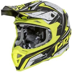 Casco Moto Cross Enduro Exige Premier QX Y Weiß Blau Gelb