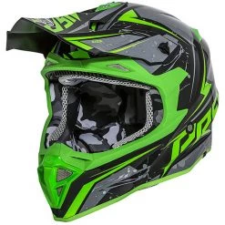 Casco Moto Cross Enduro Premier Exige QX7 Schwarz-Grün