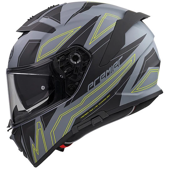 DEVIL EL Y Grau BM Premier Integral Motorradhelm Grau Schwarz Matt Grün 4 DEVIL EL Y Grau BM Premier Integral Motorradhelm Grau Schwarz Matt Grün – Bild 2