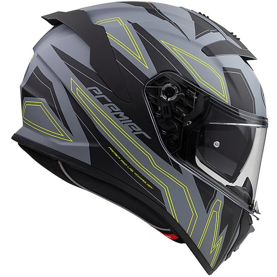 DEVIL EL Y Grau BM Premier Integral Motorradhelm Grau Schwarz Matt Grün 5 DEVIL EL Y Grau BM Premier Integral Motorradhelm Grau Schwarz Matt Grün – Bild 3