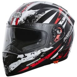 Helm Moto Integral Premier Vyrus AV92 Weiß Schwarz Rot