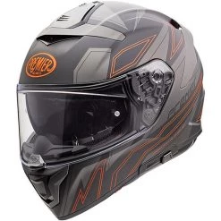Integraler Motorradhelm In Fiber DEVIL EL93 Premier Grau Matt Rot