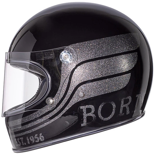 Integraler Motorradhelm Vintage 70er Premier Trophy BTR9 Schwarz Grau 5 Integraler Motorradhelm Vintage 70er Premier Trophy BTR9 Schwarz Grau – Bild 3