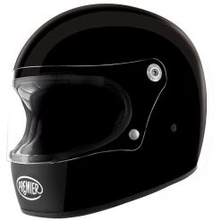 Integralhelm Moto Premier Trophy Stil Der 70er Jahre Mono Gloss Black