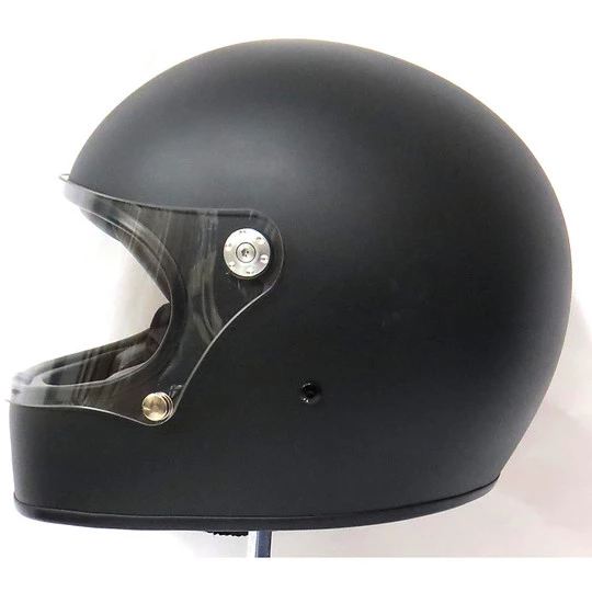 Integralhelm Moto Premier Trophy Stil Der 70er Jahre Mono Matt Black 4 Integralhelm Moto Premier Trophy Stil Der 70er Jahre Mono Matt Black – Bild 2