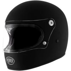 Integralhelm Moto Premier Trophy Stil Der 70er Jahre Mono Matt Black