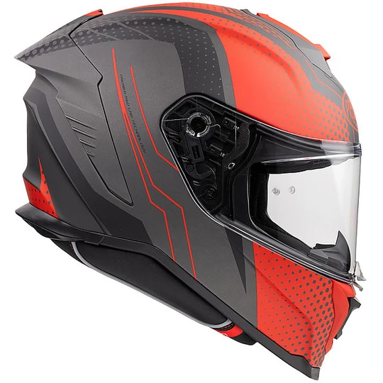 Integrierter Motorradhelm Aus Premier Fiber HYPER BP92 BM Grau Rot Matt 5 Integrierter Motorradhelm Aus Premier Fiber HYPER BP92 BM Grau Rot Matt – Bild 3