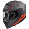 Integrierter Motorradhelm Aus Premier Fiber HYPER DE17 BM Grau Rot Matt