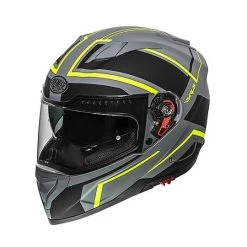 Integrierter Motorradhelm Premier VYRUS NDY Grau BM Grau Gelb Fluo Matt