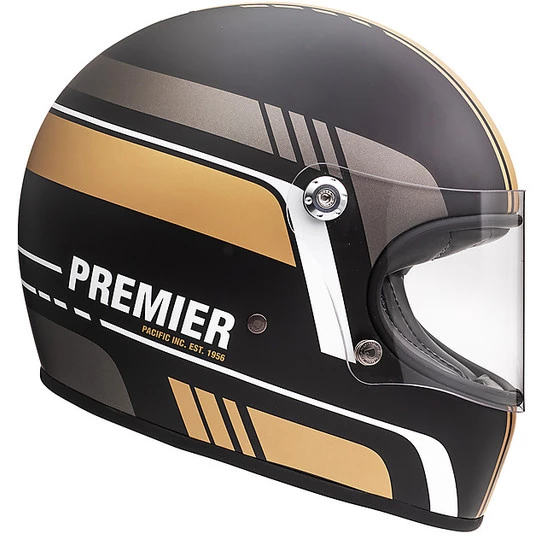 Motorrad Integralhelm Vintage 70er Premier Trophy BL19 BM Schwarzgold 5 Motorrad Integralhelm Vintage 70er Premier Trophy BL19 BM Schwarzgold – Bild 3