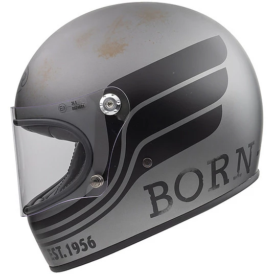 Motorrad Integralhelm Vintage 70er Premier Trophy BTR17 BM Matt Schwarz Grau 4 Motorrad Integralhelm Vintage 70er Premier Trophy BTR17 BM Matt Schwarz Grau – Bild 2