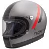 Motorrad Integralhelm Vintage 70er Premier Trophy DO17 BM Matt Grau