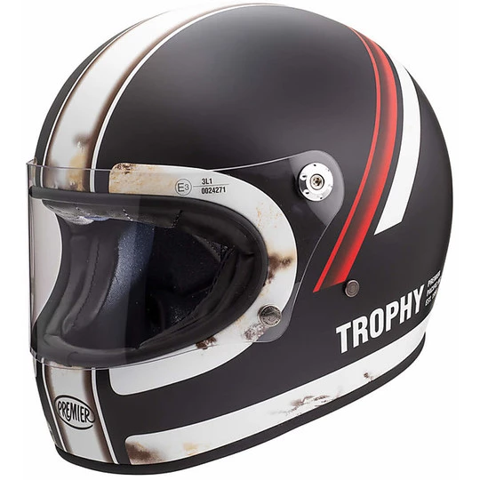 Motorrad Integralhelm Vintage 70er Premier Trophy DO92 Old Style BM Matt Schwarz 3 Motorrad Integralhelm Vintage 70er Premier Trophy DO92 Old Style BM Matt Schwarz