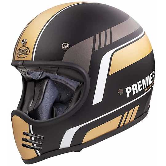 Motorrad Integralhelm Vintage Premier MX BL19 BM Schwarz Gold Matt 3 Motorrad Integralhelm Vintage Premier MX BL19 BM Schwarz Gold Matt