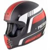 Motorrad Integralhelm Vintage Premier MX BL92 BM Schwarz Rot Matt