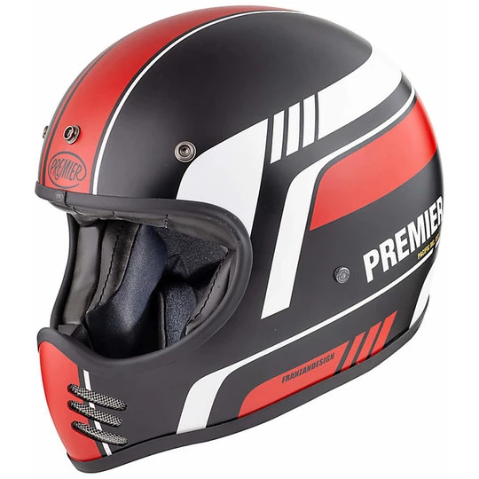 Motorrad Integralhelm Vintage Premier MX BL92 BM Schwarz Rot Matt 3 Motorrad Integralhelm Vintage Premier MX BL92 BM Schwarz Rot Matt