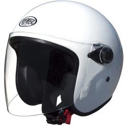 Motorrad-Sturzhelm Jet Fiber Kinder Premier Baby-Visor U8 White