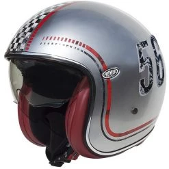Motorrad-Sturzhelm Jet Fiber Premier FL Jahrgang Verchromte