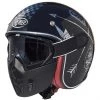 Motorrad-Sturzhelm Jet Premier Vintage-Fiber Mask NX Silber Verchromte