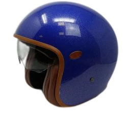 Motorradhelm Jet Custom Premier VINTAGE GLITTER BLAU Limited Edition