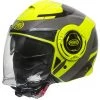 Motorradhelm Jet Premier COOL OPT FLUO Schwarz Grau Fluo Gelb