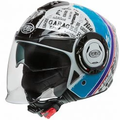 Motorradhelm Jet Premier COOL RD 12 Weiß Blau