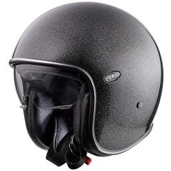 Motorradhelm Jet Vintage Aus Premier Fiber VINTAGE EVO U9 GLITTER SILBER