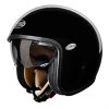 Premier Jet Weinlese-Motorrad-Helm Mit Visier Integrierten Licht Glossy Black