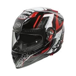 Premier VYRUS EM92 Integral Motorradhelm Schwarz Weiß Rot