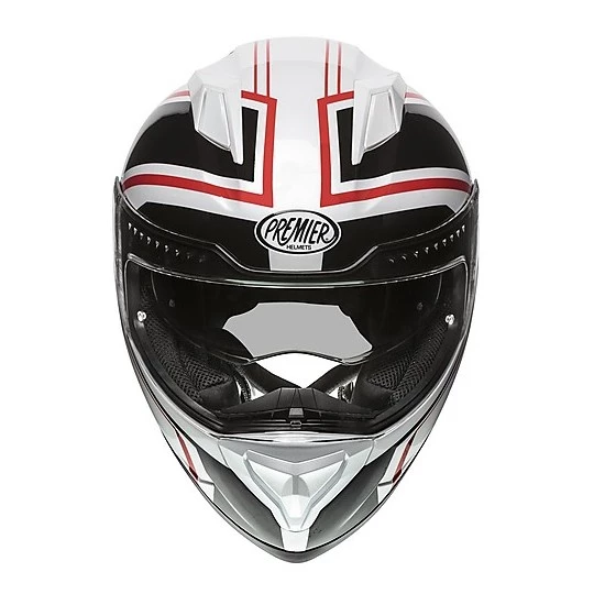 Premier VYRUS ND2 Full Face Motorradhelm Weiß Schwarz Rot 4 Premier VYRUS ND2 Full Face Motorradhelm Weiß Schwarz Rot – Bild 2