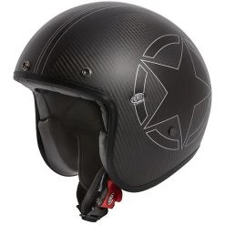 Vintage Carbon Jet Motorradhelm Premier LE PETIT CLASSIC EVO Star Carbon