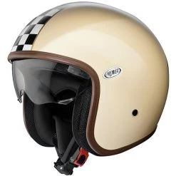 Premier VINTAGE EVO CK Weißer Fiber Jet Vintage Motorradhelm