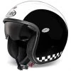 Premier VINTAGE EVO Retro Weiß Schwarz Vintage Motorrad Jet Helm