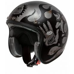 Vintage Premier Jet Moto-Helm Aus LE PETIT CLASSIC EVO BD 17 BM Matt Silber